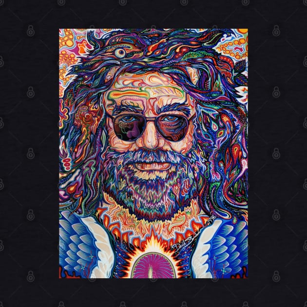 Captain Trips Psychedelic Rock Portrait by sandersart